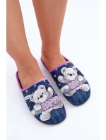 Dámské domácí pantofle Penguins Inblu EC-81-004 Námořnická modrá