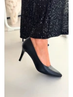 Kožené lodičky Sergio Leone 1336 Černé