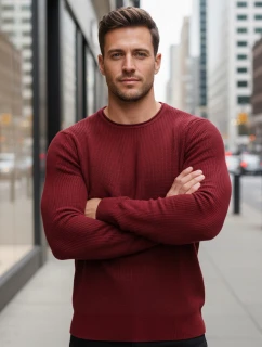 Pánský vínový svetr WX2295