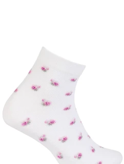 TENKÉ PONOŽKY BARVA 6-11 LET DÍVKY BÍLÉ 30-32