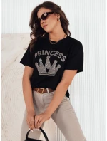 PRINCY dámské tričko černé FashionStreet RY2389