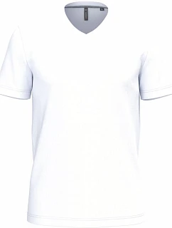 Kariban K 357 Pánské tričko s výstřihem do V 20.K357 white