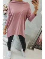 Mikina s potiskem kola tmavě růžová