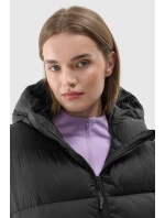 Dámská Péřová Vesta S Kapucí 4F Černá 4FWAW24TVJAF141-20S