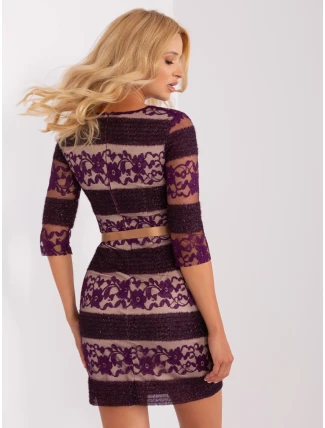 LK SK 507231 šaty.71P tmavě fialová LK SK 507231 šaty.71P tmavě fialová