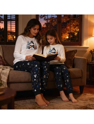 Pyžamo Cornette 721/427 Snowy Day long/r Christmas S-2XL dámské