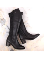 Zateplené boty Rieker, s koženou gumou W Y2050-00 RKR638 Zateplené boty Rieker, s koženou gumou W Y2050-00 RKR638