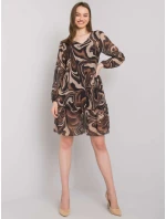 Šaty DHJ SK 3897.54P černá a béžová