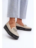 Lesklé Dámské Kozačky Kožené Na Platformě S.Barski LR400 Zlaté