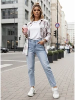 Dámské džíny mom fit světle modré FashionStreet UY2859