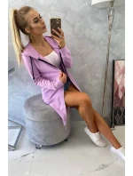 Šaty s kapucí, mikina fialová