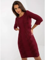 Dámské šaty LK SK 506559.47 vínové - FPrice Dámské šaty LK SK 506559.47 vínové - FPrice