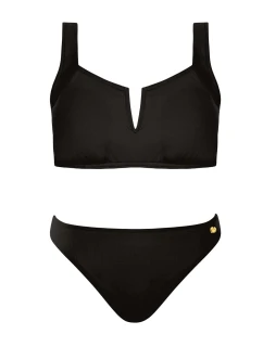 Dámské dvoudílné plavky S1011PM4 Panama 4 černé - Self
