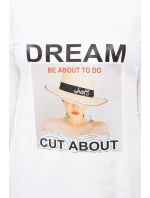 Šaty s potiskem Dream ecru Šaty s potiskem Dream ecru