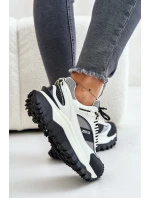 Kožené Dámské Sneakersy Na Platformě Big Star OO274A220 HI-POLY SYSTEM Bílá-Černá Kožené Dámské Sneakersy Na Platformě Big Star OO274A220 HI-POLY SYSTEM Bílá-Černá