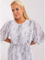 LK SK 509344 šaty.37 bílé a černé LK SK 509344 šaty.37 bílé a černé