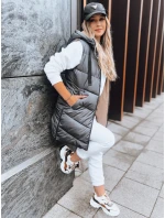 Tmavě šedá oboustranná dámská vesta ONADE FashionStreet TY3725 Tmavě šedá oboustranná dámská vesta ONADE FashionStreet TY3725