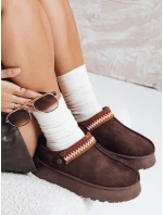 Dámské semišové hnědé sněhule FashionStreet ZY1178