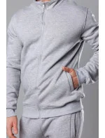 Světle šedá pánská mikina se stojáčkem (68B2002-2)