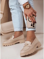 Dámské mokasíny s plochou podrážkou ELEGANCIO beige FashionStreet ZY0709 Dámské mokasíny s plochou podrážkou ELEGANCIO beige FashionStreet ZY0709