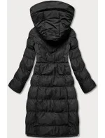 Delší černá dámská zimní bunda (5m736-392)