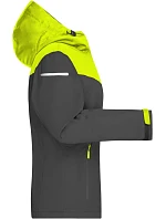 Daiber JN 1179 Dámská outdoorová softshellová bunda 02.1179 carbon/bright yellow/carbon