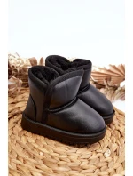 Dětské zimní boty s podšívkou z kožešiny černé Benigna Dětské zimní boty s podšívkou z kožešiny černé Benigna