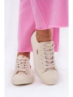 Dámské plátěné tenisky Big Star – béžové