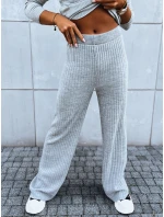 Dámské kalhoty s širokými nohavicemi MOSSYMOOD šedé FashionStreet UY1691