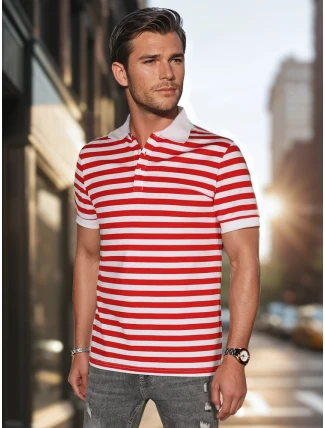 Pánská pruhovaná polokošile bílá FashionStreet PX0643