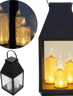 DEKORATIVNÍ LUCERNA SE 3 SVÍČKAMI