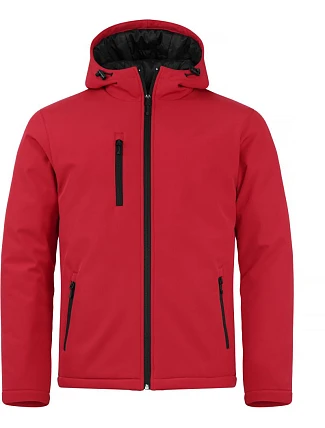 Clique Padded Hooded Softshell Men Pánská zateplená softshellová bunda s kapucí 67.0952 red Clique Padded Hooded Softshell Men Pánská zateplená softshellová bunda s kapucí 67.0952 red