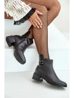 Zateplené Dámské Kotníkové Boty Na Podpatku Na Zip Černé Vinceza Zateplené Dámské Kotníkové Boty Na Podpatku Na Zip Černé Vinceza