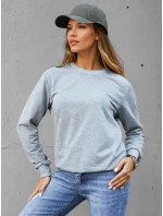 FashionStreet dámská klasická světle šedá mikina BY1544