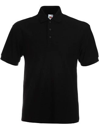 Fruit of the Loom Heavy 65/35 Pique Polo Piqué polo z těžké bavlny 16.3204 black Fruit of the Loom Heavy 65/35 Pique Polo Piqué polo z těžké bavlny 16.3204 black