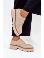 Dámské Mokasíny S Šněrováním Big Star NN274053 Béžové