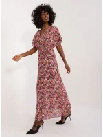 DHJ SK 9656 šaty.19X černá a růžová DHJ SK 9656 šaty.19X černá a růžová