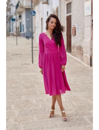 Dámské šaty SUK0372 Tmavě fialová - Roco Fashion Dámské šaty SUK0372 Tmavě fialová - Roco Fashion