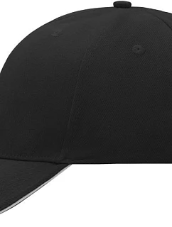 Daiber MB 24 6 panelová sandwich kšiltovka 03.0024 black/light grey