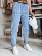 Dámské kalhoty chinos s páskem RELCIX modré FashionStreet UY2586