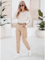 Dámské kalhoty CARGOIF light beige FashionStreet UY2712