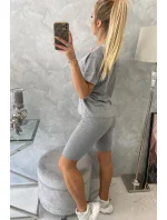 Šedý set top+legíny