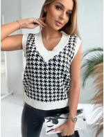 Svetr bez rukávů v barvě peplite ecru