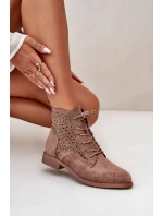 Dámské Boty Se Vzorem Hnědé S.Barski HY66-136