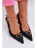 Dámské lodičky Sandály s ozdobným detailem Černé Lurella