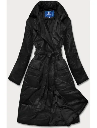Černá oversize bunda z ekologické kůže (AG1-J9080) Černá oversize bunda z ekologické kůže (AG1-J9080)