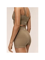 Dámské tréninkové legíny CASALL Shiny Seamless Rib Hotpants, zelená barva Dámské tréninkové legíny CASALL Shiny Seamless Rib Hotpants, zelená barva