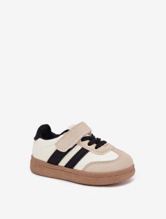 Sportovní Obuv Tenisky Dětské Na Suchý Zip Béžové Adelina