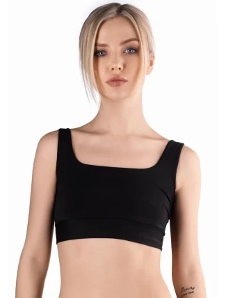 Dámský Crop Top Meméme Black Dámský Crop Top Meméme Black
