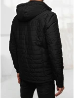 Pánská prošívaná bunda s kapucí černá FashionStreet TX5009